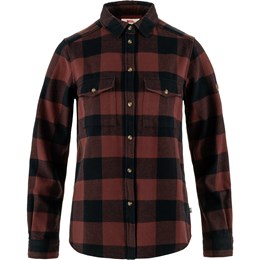 Fjällräven Ãvik Heavy Flannel Shirt Dame S Blå/Rød Skjorter